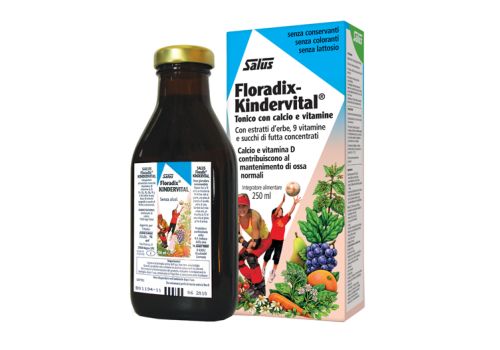 Floradix Kindervital tonico con calcio e vitamine per il mantenimento di ossa normali 250ml