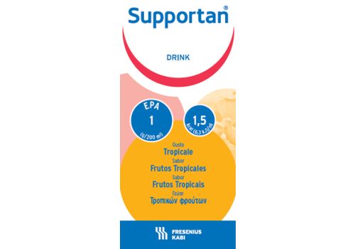 Supportan Drink integratore nutrizionale ad alta densità calorica gusto frutti tropicali 4 x 200ml