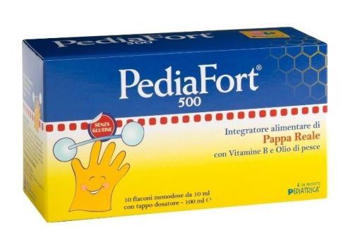 Pediafort 500 integratore di pappa reale con vitamine B 10 flaconcini 10ml