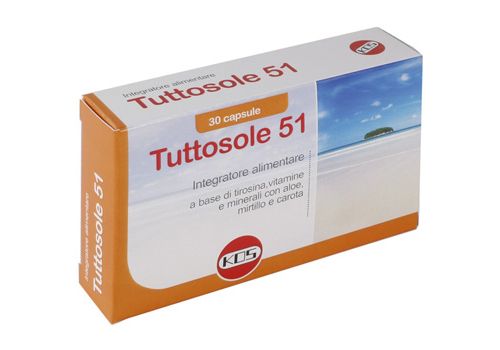 Tuttosole 51 integratore antiossidante per l'abbronzatura 30 capsule
