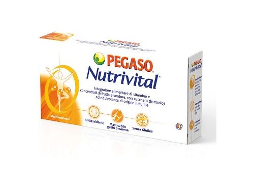 Pegaso Nutrivital integratore di vitamine e concentrati di frutta e verdura 30 compresse masticabili