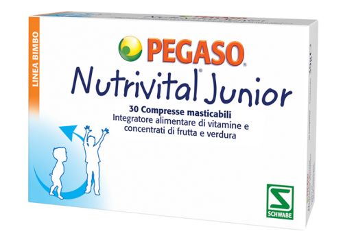 Pegaso Nutrivital Junior integratore di vitamine e concentrati di frutta e verdura 30 compresse masticabili