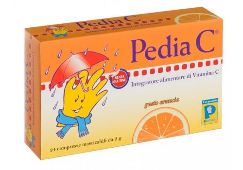 Pedia C integratore di vitamina C gusto arancia 24 compresse masticabili 