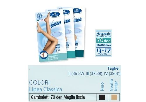 SAUBER GAMBALETTO COMPRESSIONE GRADUATA MAGLIA LISCIA 70DEN 13-17MMHG TG.II NERO