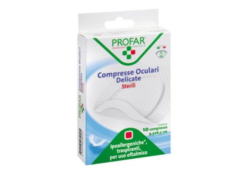 Profar compresse oculari adesive 9,5 x 6,5cm 10 pezzi