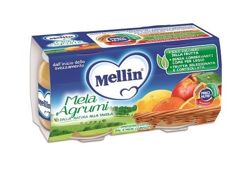 Mellin mela agrumi omogenizzato 2x100 grammi