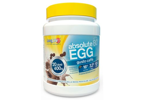 Absolute egg gusto caffè integratore a base di proteine per la massa muscolare 400 grammi
