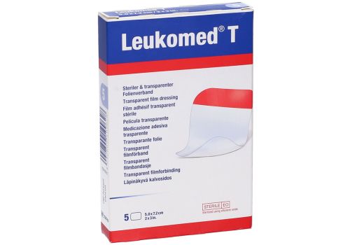 Leukomed T medicazione adesiva trasparente 7,2x5cm 5 pezzi