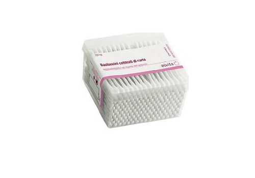 Alvita bastoncini cotonati di carta per l'igiene dell'orecchio 200 pezzi