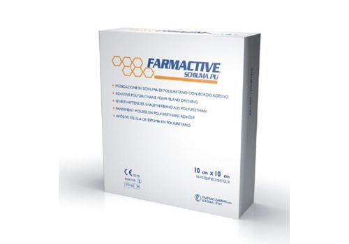 Farmactive Schiuma Pu medicazione in poliuretano 10 x 10cm 10 pezzi