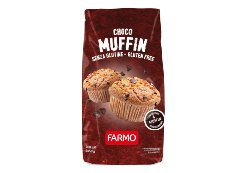 Farmo chocomuffin con gocce di cioccolato senza glutine 4 x 50 grammi