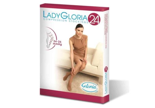 Ladygloria 24-26mmhg autoreggente 240 denari colore daino taglia 3