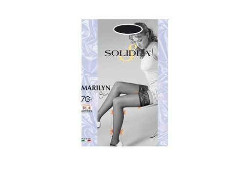 Solidea Marilyn 70 denari 12-15 mmhg calze autoreggenti preventive colore camel taglia 4-l