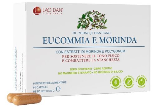 Eucommia e Morinda integratore per sostenere il tono fisico e combattere la stanchezza 60 capsule