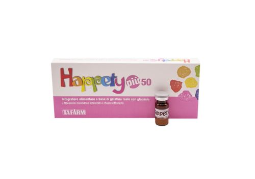 Happety Più 50 integratore ricostituente energizzante 7 flaconcini