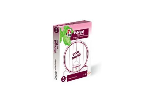 Vebi Pulvigel vino rosso chiarificante per uso enologico 100 grammi