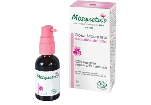 Mosquetas olio vergine di rosa mosqueta azione rigenerante anti età 15ml