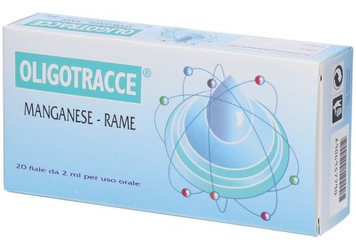 Oligotracce Manganese-Rame 20 fiale per uso orale da 2ml