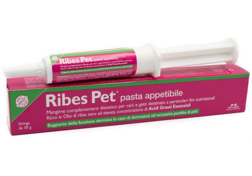 Ribes Pet mangime complementare per il supporto della funzione dermica di cani e gatti pasta appetibile 30 grammi