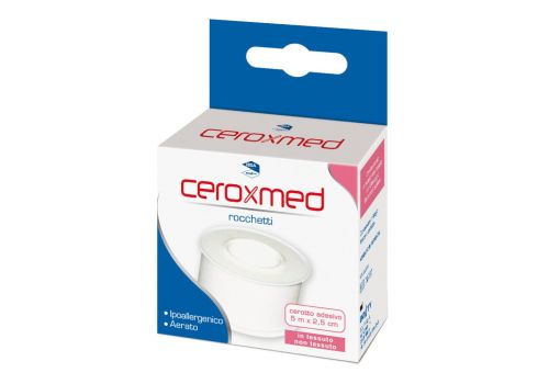 Ceroxmed cerotto tessuto non tessuto in rocchetto 500 x 2,5m