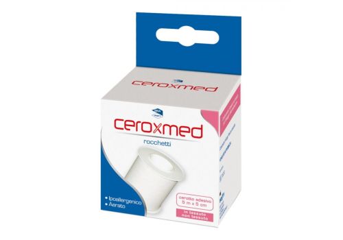 Ceroxmed cerotto tessuto non tessuto in rocchetto 500 x 5m