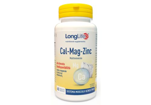 Cal-Mag-Zinc integratore multiminerale per il sistema muscolo scheletrico 60 tavolette