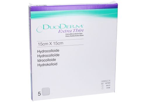 Duoderm Extra sottile medicazione sterile idrocolloidale 15 x 15cm 5 pezzi