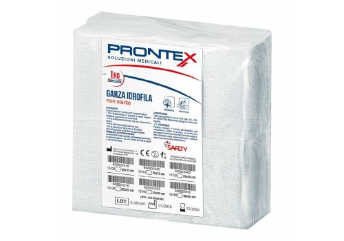 Prontex compresse non sterili di garza idrofila 25 x 25cm 1 kg