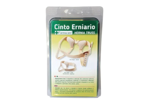 Farmacare cinto erniario doppio supporto per ernia inguinale 95cm