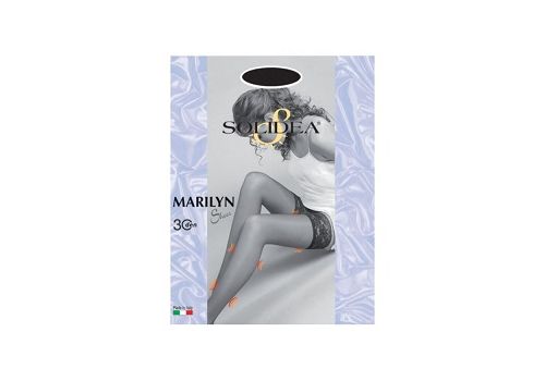 Solidea Marilyn 30 denari 8-11 mmhg calze autoreggenti preventive colore sabbia taglia 2-m