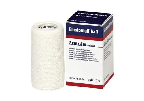 Elastomull Haft Color benda elastica autoadesiva per fasciature colore blu 8cm x 4m