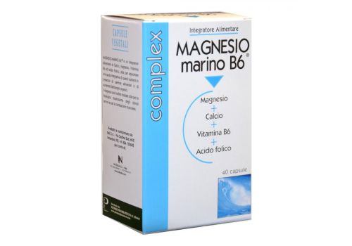 Magnesio marino B6 integratore per la normale funzione psicologica e muscolare 40 capsule