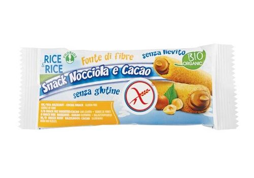 Probios Rice & Rice snack di riso e nocciola senza glutine 25 grammi