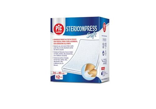 Stericompress Soft compresse di garza in tessuto non tessuto sterile 36x40cm 12 pezzi