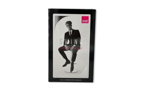 Medi gambaletto uomo 18mmhg cotone nero taglia 2