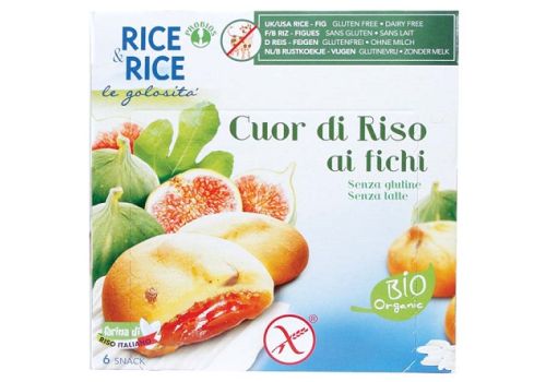Probios Rice & Rice cuor di riso ai fichi biscotti ripieni senza glutine 6 x 33 grammi