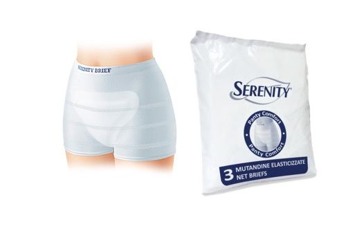 Serenity Panty Comfort mutandine elasticizzate per supportare i pannoloni rettangolari taglia s 3 pezzi