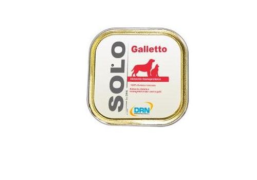 Drn Solo galletto cibo umido per cani e gatti 300 grammi