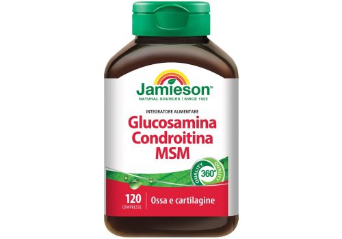 Jamieson glucosamina condroitina msm integratore per ossa e cartilagine 120 compresse