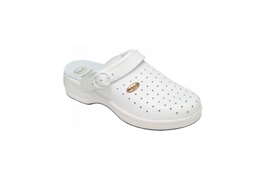 Scholl New Bonus ciabatte sanitarie professionali perforate colore bianco misura 42