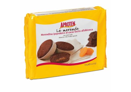 Aproten Le merende gusto cacao e albicoccaa senza zucchero ipoproteiche 4 x 45 grammi