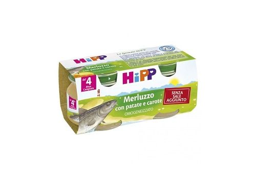 HIPP OMOG MERLUZ/CAR/PAT 2X80G
