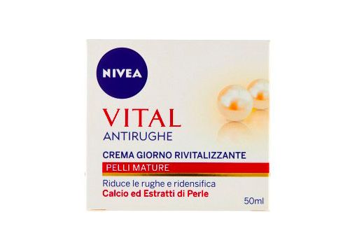 Nivea Vital Antirughe Crema Giorno Rivitalizzante con Calcio ed Estratti di Perle per Pelli Mature 50ml