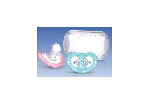 Nuby Nt Matyral -Flex succhietto ortodontico con contenitore igienico 0-6 mesi  