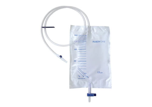 Rusch sacca per la raccolta dell'urina da letto capacità 2 litri tubo 120cm 1 pezzo
