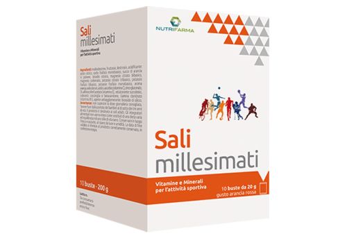Sali millesimati integratore di vitamine e minerali per l'attività sportiva 10 buste
