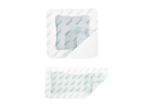 Askina Dressil Border medicazione in schiuma con adesivo in silicone 10cm x 10cm 10 pezzi