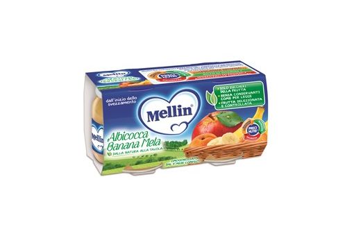 Mellin albicocca banana mela omogenizzato 2x100 grammi