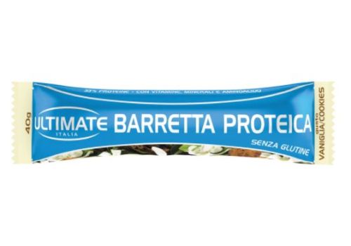 Ultimate barretta proteica gusto vaniglia/cookies senza glutine 40 grammi