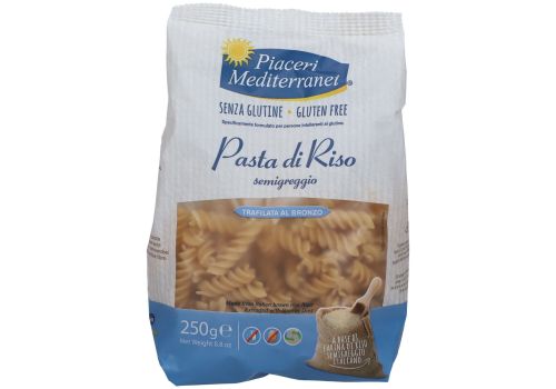 Piaceri Mediterranei pasta di riso semigreggio fusilli 250 grammi